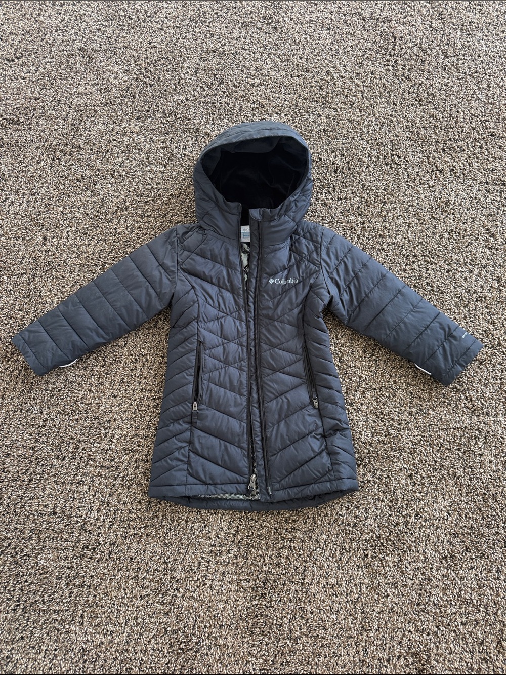 Columbia Girls' Hooded Puffer Jacket - Black